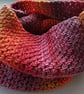 Crochet Infinity Scarf (Orange Sunset) - cosy and stylish! - Image 2