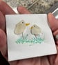Seaglass seagulls fridge magnet