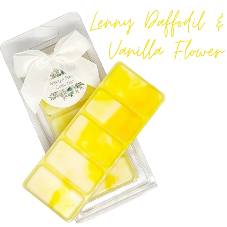 Lenny Daffodil & Vanilla  Wax Melts UK  50G  Luxury  Natural  Highly Scented
