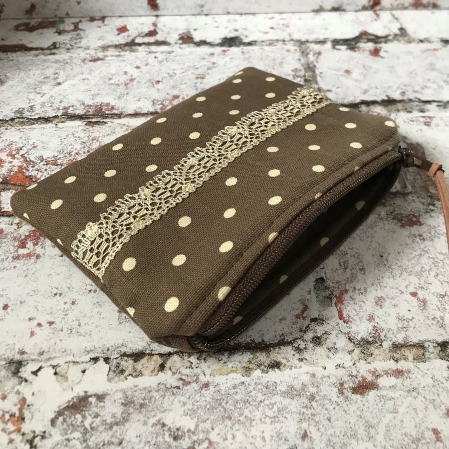  Purse vintage inspired trimmed with real vintage lace.