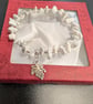 White Turquoise Natural Gemstone Bracelet with charm and meaning card  - Image 3