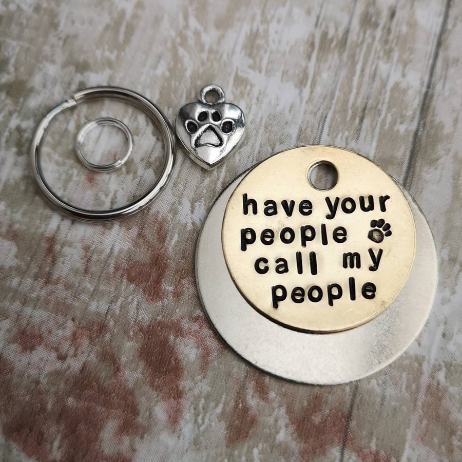 Have your people call my people dog pet cat tag Collar Christmas Gift Idea
