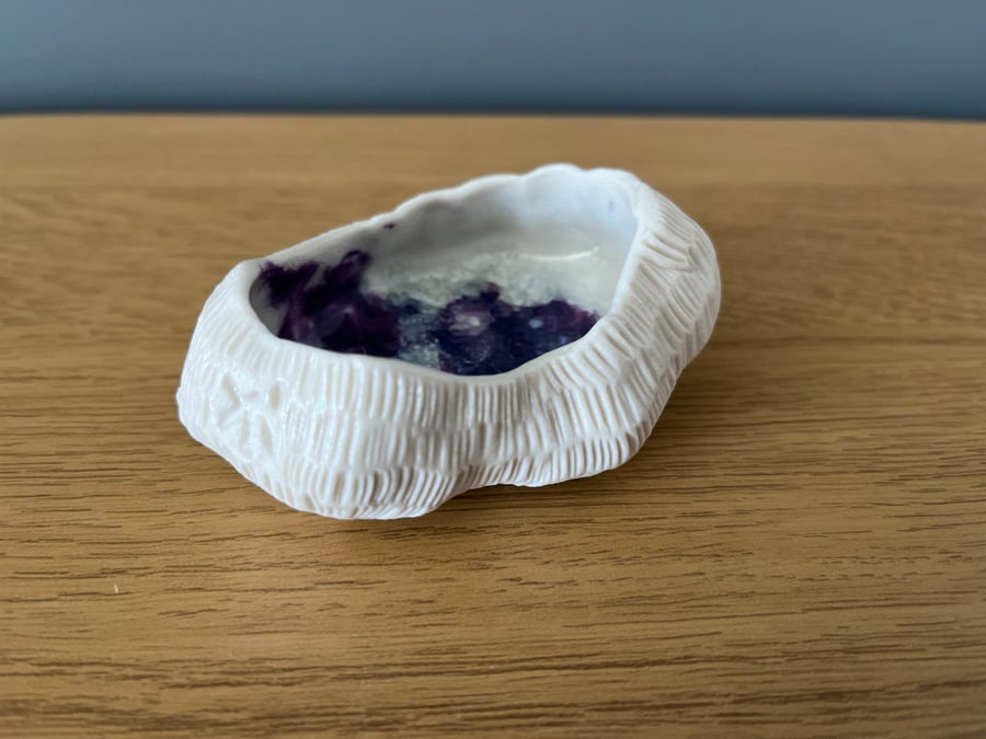 Porcelain  Amethyst Geode