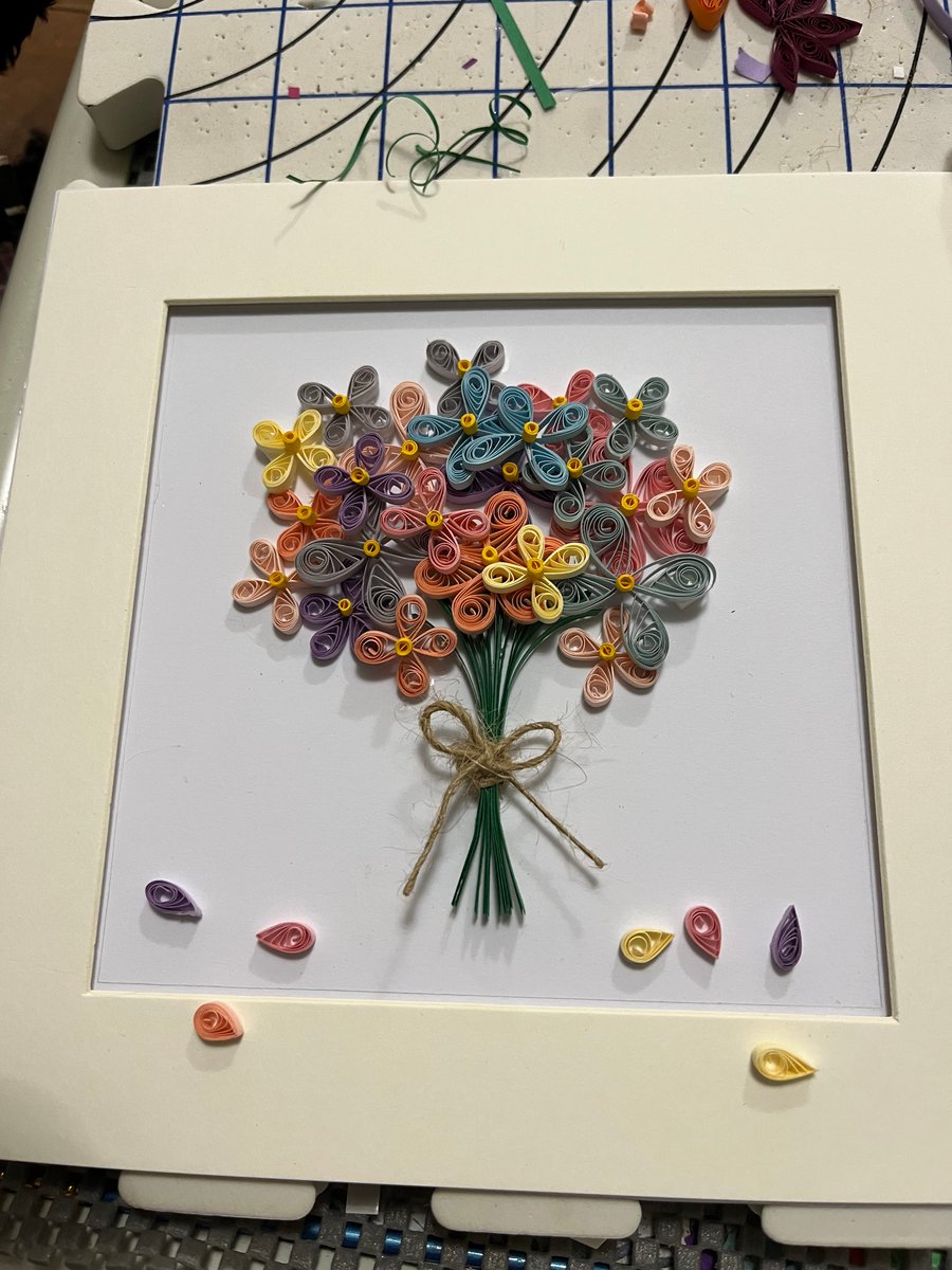 Quilled paper wall art