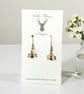 Charm Earrings - Gold Enamel Bee - Image 1