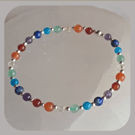 Chakra and sterling silver bracelet