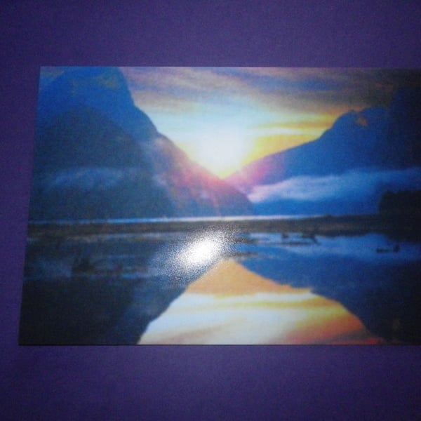 Scottish Highlands Sunset, beautiful serene vista, lovely special gift, Ref 3987