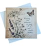 Vintage Botanical Greeting Card. Handmade Parchment Paper Card. Thinking of You - Image 2