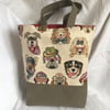 Canvas Tote Bag, Canvas Bag, Stylish Tote Bag, Tote Bag for Dog Lovers...