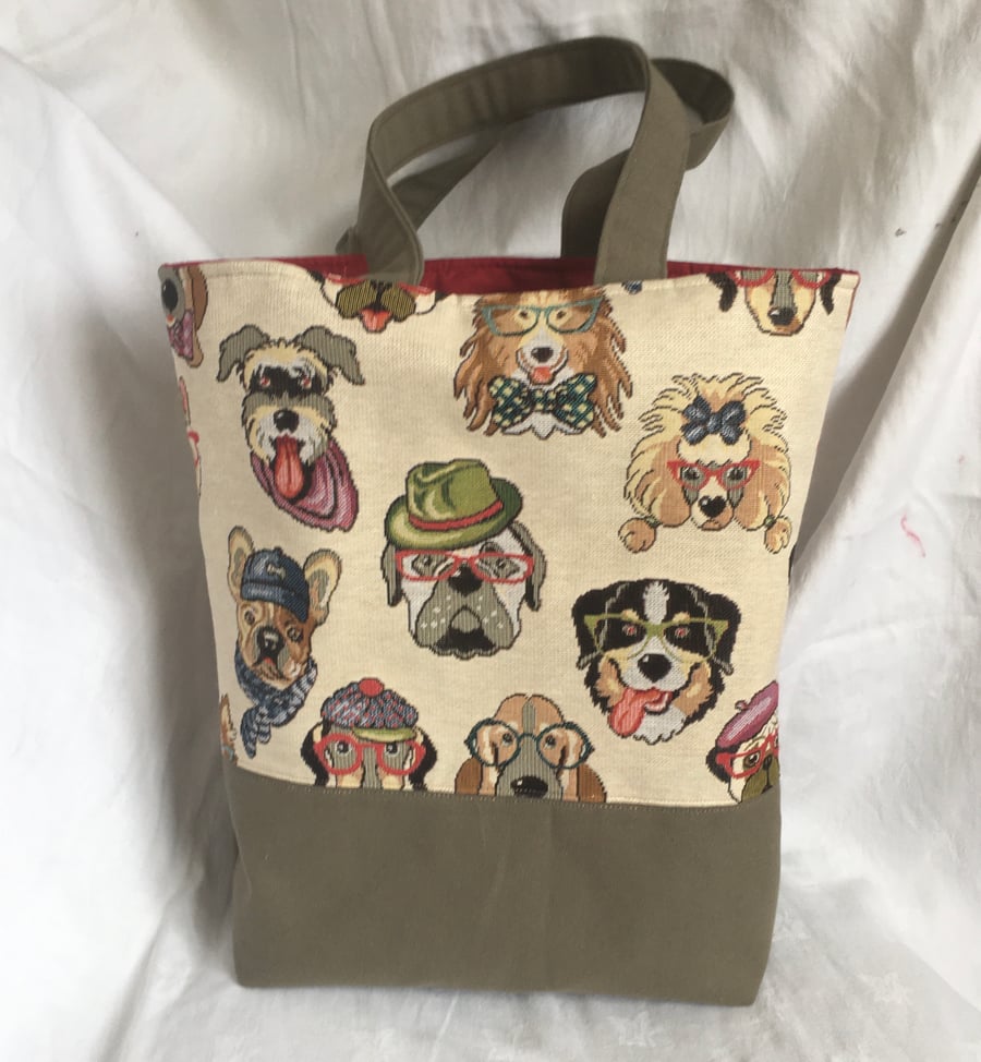 Canvas Tote Bag, Canvas Bag, Stylish Tote Bag, Tote Bag for Dog Lovers...