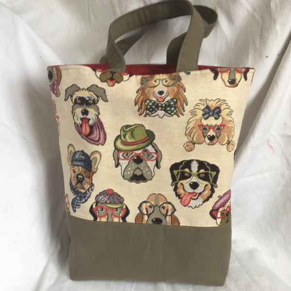Canvas Tote Bag, Canvas Bag, Stylish Tote Bag, Tote Bag for Dog Lovers...