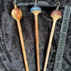 set of three silk weight drop spindles