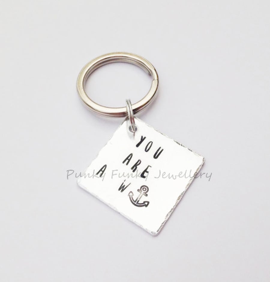You Are A Wanker Keyring - Funny Gifts For Him - Rude Gift For Friend - W-Anchor