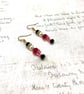 Pink Crystal Nutcracker Drop Earrings - Festive Ballet Christmas Jewellery - Image 3