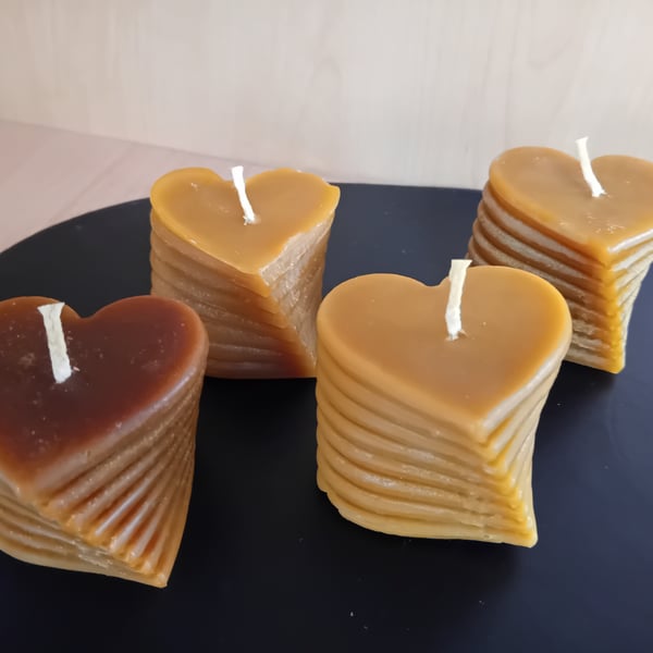 Loveheart 4 pack scented candle set, handmade, a mix of natural scents.