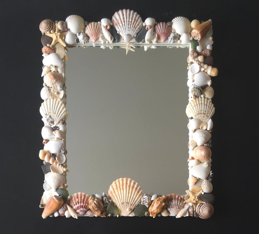 Two Starfish Shell Mirror SOLD