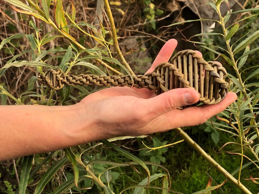 Oganically Grown Willow Woven Rattle Adult Sized Made in Scotland