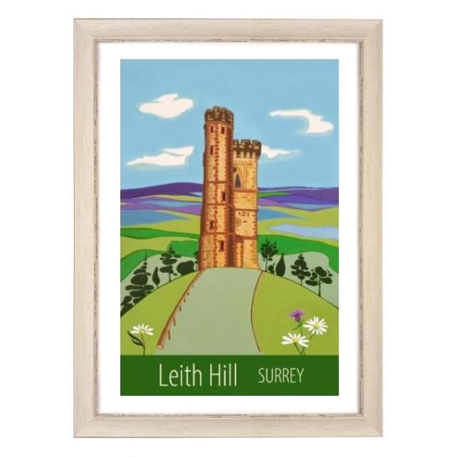 Leith Hill travel poster print by Susie West