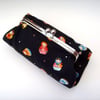 Black Russian Doll Clutch Bag / Make up Purse
