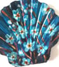 'Blue forget me knots' Handpainted king scallop shell wall art.   - Image 3