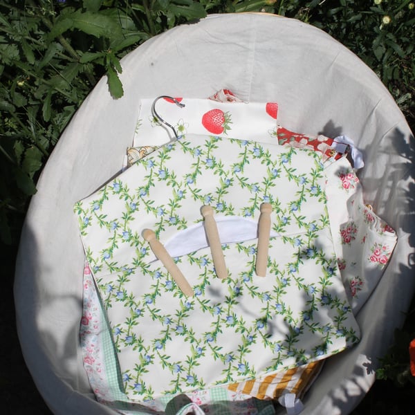 Floral peg bag made from vintage Sanderson 'Fianne' fabric