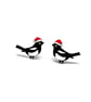 Christmas Magpie Stud Earrings - Handmade - Image 2