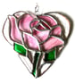 Pink Rose Heart Suncatcher Stained Glass 040 - Image 3