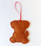 Gingerbread dog decoration, hanging decoration, felt. - Image 5