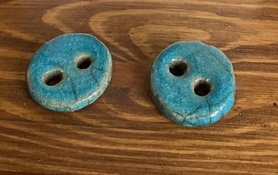 Raku ceramic rustic buttons