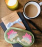Lotus Flower Sleep Mask, Olive Velvet Eye Mask, Lavender Infused Relaxation Gift - Image 1
