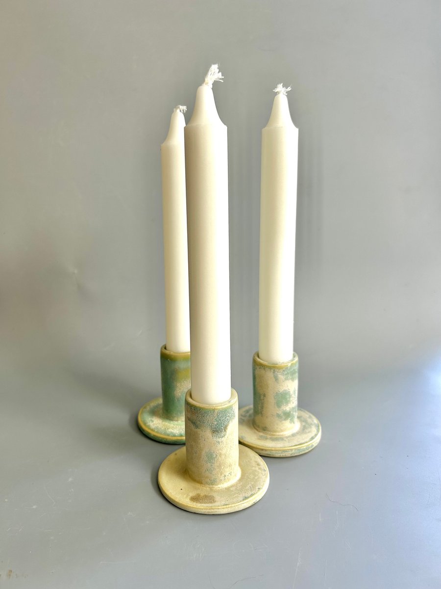 Handmade ceramic candlestick candle holder, candlestick stand, artisan candle ho