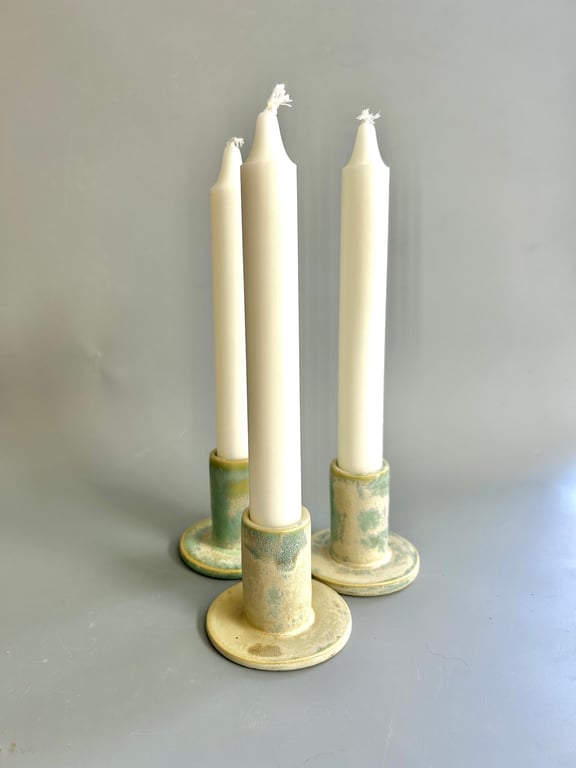 Handmade ceramic candlestick candle holder, candlestick stand, artisan candle ho
