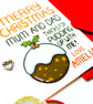 Personalised Funny Christmas Pudding Xmas Card For Mum And Dad - Image 9