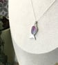 Handcrafted Sterling Silver Seaham Multi Sea Glass Pink Fish Pendant Necklace - Image 3