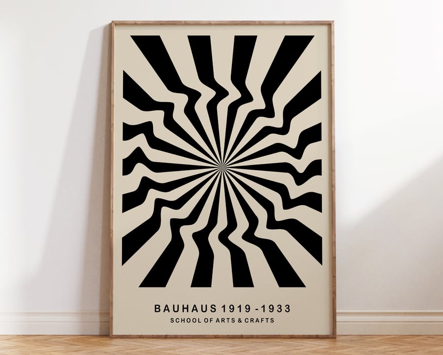 Bauhaus Geometric Optical Art Print A79