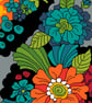 148 - Groovy Flower Power - Bright Floral Retro Flowers - Cross Stitch Pattern - Image 1