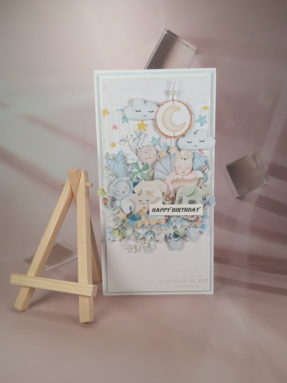 Handmade Greeting Crad (65) Kraft Window Box Included