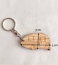 Wooden Caravan Keyring with Gift Bag - Image 2