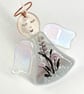 Hanging Glass Angel with Pretty Flowers