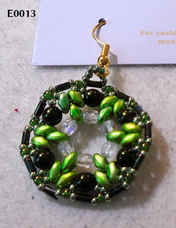 1920s-style bead earrings (customisable)