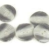Set of 5 Grey Marl buttons, Concave shape, 25mm Button, Sewing, Knitting, Crafts