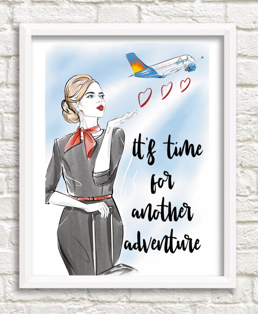 Allegiant Flight Attendant Travel Print