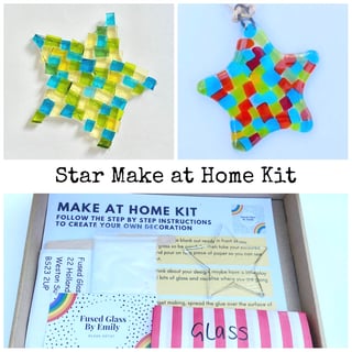 Fused Glass Star Make at Home Kits, suitable for all ages
