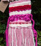 Hand Woven Pink Bohemian Wall Hanging - Image 4