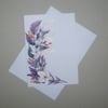 original art hand painted floral greetings card ( ref FA 184 C4 )