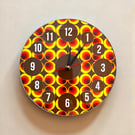 Carnaby Street Retro 1960s Style Aluminum Round Wall Clock 27cm Mid-Century 