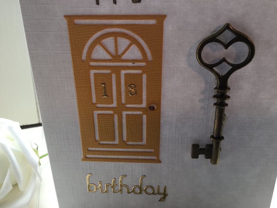 Key to the door. 18th Birthday Card 