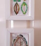 A Single Wire Leaf. Copper Gold Silver with Green Tones and White Artwork. - Image 6