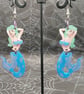 50's Retro Mermaid Earrings, Vintage Tattoo Mermaid Earrings - Image 5