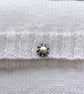 Cushion cover white hand knit - Image 2